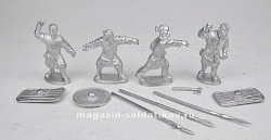 Сборные фигуры из металла Ранние славяне (набор 4 шт) 28 мм. Драбант