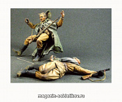 Сборная миниатюра из смолы Советские пехотинцы, 43-45г. (убитые) 2 фигуры (1/35) 5.45 - фото