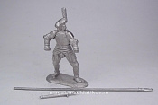 Сборная миниатюра из металла Швейцарец - пикинер в доспехе и берете, I-я половина 16 в. (54мм), Три богатыря - фото