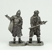 Солдатики из металла Набор из двух фигурок «Сарацины» (пьютер), 40 мм, Солдатики Публия - фото