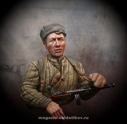 Сборная фигура из смолы Aty Baty (Soviet corporal WWII), 200 mm. Mercury Models