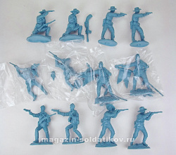 Солдатики из пластика Кавалеристы, набор №2 (12 шт, цвет-голубой, серия 04), 1:32 Paragon
