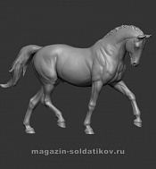 Сборная модель из смолы Лошадь, №4 54 мм, Chronos miniatures - фото