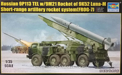 Сборная модель из пластика Ракетный комплекс Russian 9P113 TEL w/9M21 Rocket of 9P52 Luna-M (1:35) Трумпетер