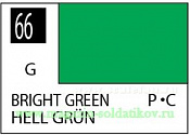 Краска художественная 10 мл. ярко-зеленый, глянцевая, Mr. Hobby. Краски, химия, инструменты - фото