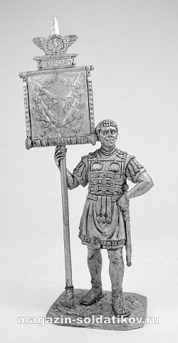Миниатюра из олова 272. Римский знаменосец I-II в. н.э. 54 мм EK Castings