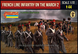 Солдатики из пластика French Line Infantry on the March 2, (1/72) Strelets