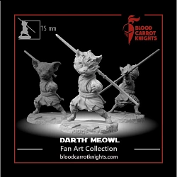 Сборная фигура из смолы Дарт Мяул (70 мм) Blood Carrot Knights