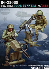 Сборная миниатюра из смолы US Heli Door Gunners with M23 (1/35), Bravo 6 - фото