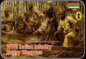 Солдатики из пластика WWII Indian Infantry Heavy Weapons (1/72) Strelets - фото
