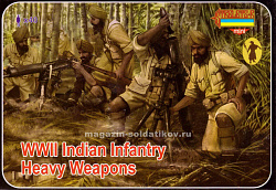 Солдатики из пластика WWII Indian Infantry Heavy Weapons (1/72) Strelets