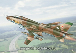 Сборная модель из пластика Истребитель-бомбардировщик Су-17 УМ3 (1/72) Восточный экспресс