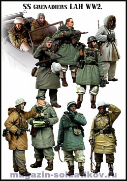 Сборные фигуры из смолы BIG SET-4 Немецкие гренадеры CC, Харьков, 1943 (набор), 1/35 Evolution