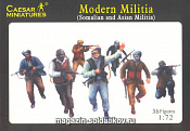 Солдатики из пластика Современное милицейское ополчение. Сомали, Азия (1/72) Caesar Miniatures - фото