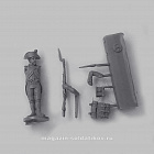 Сборная миниатюра из смолы Фузилер заряжающий, в шляпе («скусить патрон») Франция, 1802-1806 гг, 28 мм, Аванпост
