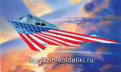 Сборная модель из пластика ИТ Самолет F-117A Nighthawk «Stars and Stripes» (1/72) Italeri - фото