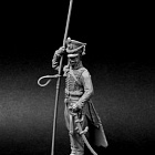 Сборная миниатюра из металла Русский гусар, 1812-14, 54 мм, Chronos miniatures
