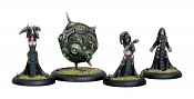Сборная миниатюра из металла PIP 34035 Cryx Warcaster The Witch Coven of Garlghast BLI Warmachine - фото