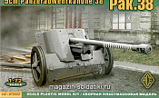 Сборная модель из пластика Pak.38 Немецкое 50мм противотанковое орудие АСЕ (1/72) - фото