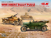 Сборная модель из пластика Пустынный патруль ANZAC (Model T LCP, Utility, Touring) (1/35) ICM - фото