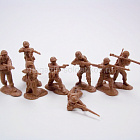 Солдатики из пластика Gi`s Set #1, 16 figures in 8 poses (tan), 1:32 ClassicToySoldiers