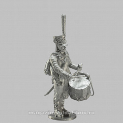 Сборная миниатюра из металла Батальонный барабанщик гренадёрского полка 1808-1812 гг, 28 мм, Аванпост