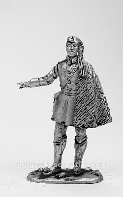 Миниатюра из олова 234 РТ Греческий офицер в бурке, 54 мм, Ратник