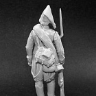 Сборная миниатюра из смолы Рядовой егерских полков (2 вар.голов, 2 вар. рук) Россия 1799, 54 мм, Chronos miniatures