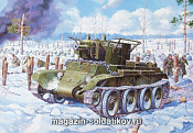 Сборная модель из пластика Командирский танк БТ-7А (1/35) Восточный экспресс - фото