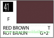 Краска художественная 10 мл. красно-коричневая, матовая, Mr. Hobby. Краски, химия, инструменты - фото