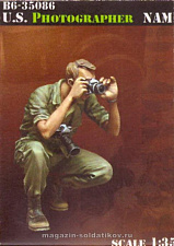 Сборная миниатюра из смолы US Photographer (1/35), Bravo 6 - фото
