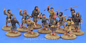 Сборные фигуры из металла Набор миниатюр Scots Doer-Chele – Javelins (Levy), 28 мм, Gripping Beast (SAGA) - фото