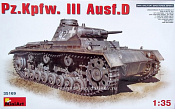 Сборная модель из пластика Средний танк Pz. Kpfw. III Ausf. D, MiniArt (1/35) - фото