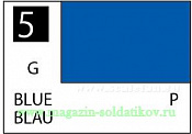 Краска художественная 10 мл. синяя, глянцевая, Mr. Hobby. Краски, химия, инструменты - фото