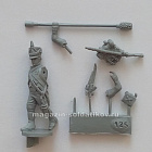 Сборная миниатюра из смолы Артиллерист с банником, Франция, 28 мм, Аванпост