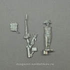 Сборная миниатюра из металла Фузилер в шляпе, идущий, Франция 1800-1806 гг, 28 мм, Аванпост