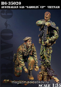Сборная миниатюра из смолы Australian SAS «Saddlin Up» Vietnam, (1/35), Bravo 6