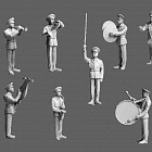 Сборные фигуры из смолы Военный оркестр. Парад 1 и 2 части, 1:72, Alex miniatures