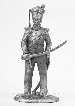 Миниатюра из олова 440 РТ Ратник конного полка Костромского ополчения 1813-14 гг. 54 мм, Ратник