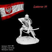 Сборная миниатюра из смолы Османский воин с луком, 54 мм, Ленинград 54 - фото