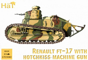 Сборная модель из пластика FT-17 with Hotchkiss machine gun,(1:72), Hat - фото