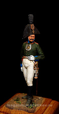 Сборная миниатюра из металла Обер-офицер Сибирского гренадерского полка, 1:30, Оловянный парад - фото