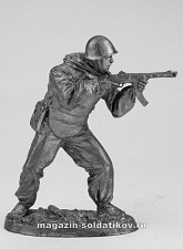 Миниатюра из олова 5164 СП Боец штурмовой роты, Сталинград, 54 мм, Солдатики Публия - фото