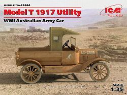 Сборная модель из пластика Model T 1917 Utility Армейский автомобиль Австралии IМВ (1/35) ICM