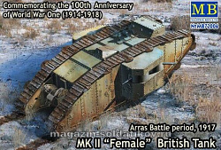 Сборная модель из пластика Британский танк MK II «Самка», Битва Аррас период 1917 года, 1:72, Master Box