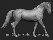 Сборная миниатюра из смолы Лошадь №21 54 мм, Chronos miniatures - фото