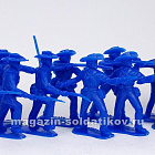 Солдатики из пластика Confederates 12 figures in 4 poses (blue) 1:32, Timpo