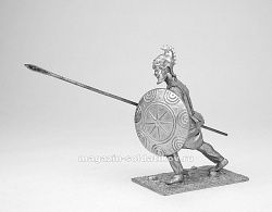Миниатюра из олова Фракийский воин с копьем, 54 мм, Магазин Солдатики