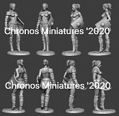Сборная миниатюра из смолы Миры Фэнтези: Гладиатриса. 54 мм, Chronos miniatures - фото