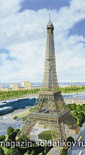 Сборная модель из пластика Миниатюра Эйфелева башня 1:650 Хэллер - фото